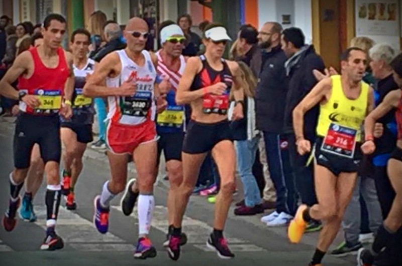 Sonia Bejarano en el Maratón de Sevilla 2016