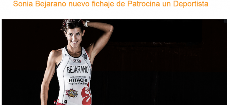Sonia Bejarano ficha por ‘Patrocina un deportista’